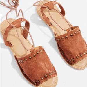 TOPSHOP Studded Leather Sandal